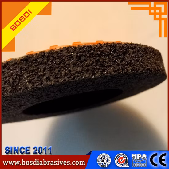 4 インチ不織布研磨ホイール、ナイロン砥石、プラスチックベース付き